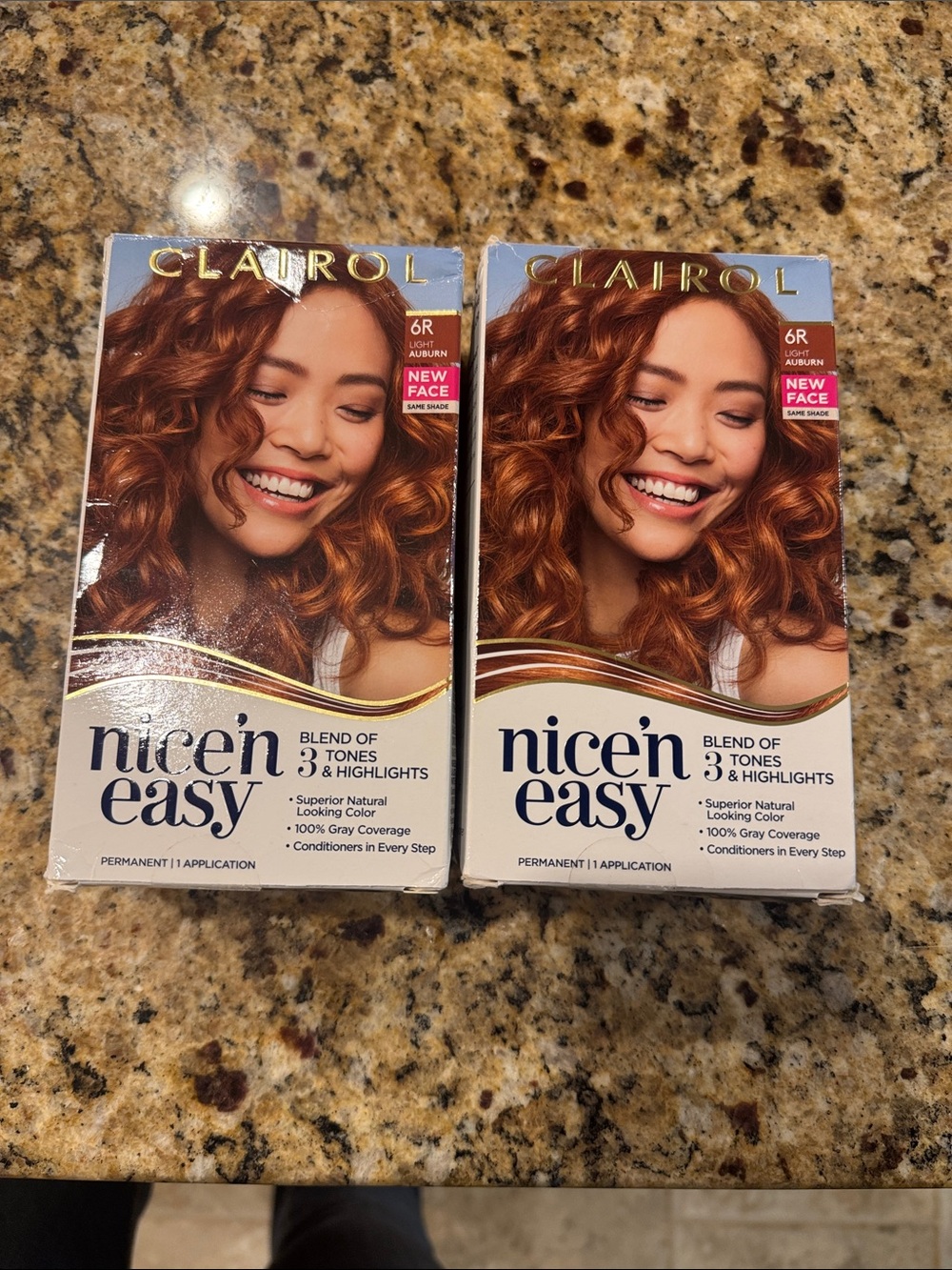 Clairol Nice'n Easy Permanent Hair Color - 6R Light Auburn (lot of 2)